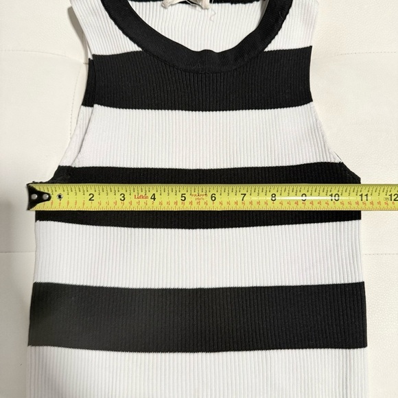 Happily Grey Ribbed black and white tank size Small - Picture 5 of 7